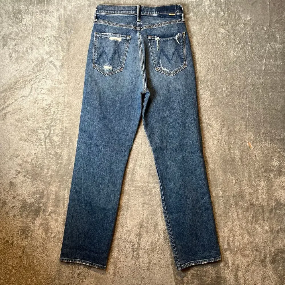 MOTHER Superior High Waisted Study Hover Jeans 26 Distressed Effortless Chic - Picture 4 of 10